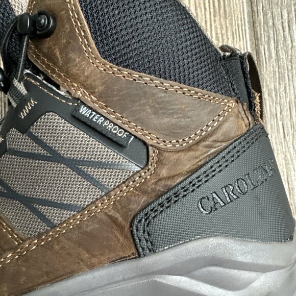 Carolina Boots Men's 11.5D  8" Waterproof Work Brown Leather Fabric Lace CA5053 - Picture 4 of 10